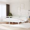 White Solid Wood Pine Bed Frame - Super King Size 180x200 cm