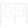 White Bed Frame with Headboard - 120x200 cm Solid Wood