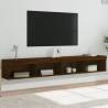 TV Cabinets with LED Lights 2 pcs Brown Oak 100x30x30 cm Colour brown oak Quantity in Package 2 Width 100 cm 