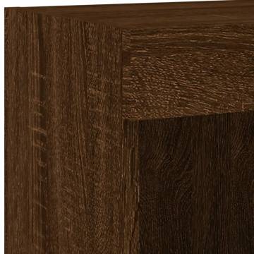 Brown Oak TV Cabinets with LED Lights - Stylish & Functional