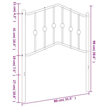 Stylish White Metal Headboard - 75 cm | Hipomarket