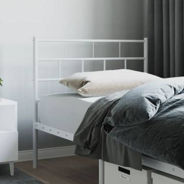 Stylish White Metal Headboard 90 cm for Your Bedroom