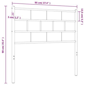 Stylish White Metal Headboard 90 cm for Your Bedroom