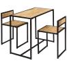 3 Piece Solid Mango Wood Dining Set | Vintage Charm