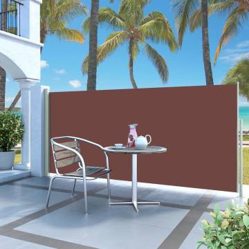 Retractable Side Awning 140x300 cm Brown - Stylish & Functional