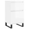 High Gloss White Sideboard - Stylish Engineered Wood Storage