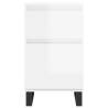 High Gloss White Sideboard - Stylish Engineered Wood Storage