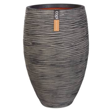 Capi Vase Nature Rib Elegant Deluxe - Anthracite 45x72 cm