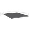 High Gloss Grey Bookshelf Boards - 8 pcs | HipoMarket