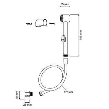 EISL Basin Hand Shower Set - White | Comfortable & Stylish