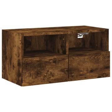 TV Wall Cabinet Smoked Oak 60x30 cm - Stylish Storage Solution