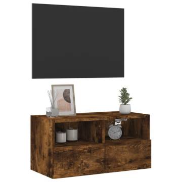 TV Wall Cabinet Smoked Oak 60x30 cm - Stylish Storage Solution