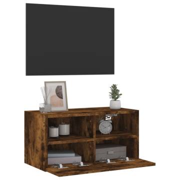 TV Wall Cabinet Smoked Oak 60x30 cm - Stylish Storage Solution