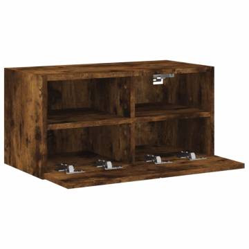 TV Wall Cabinet Smoked Oak 60x30 cm - Stylish Storage Solution