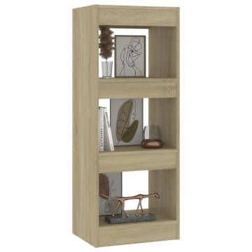 Sonoma Oak Book Cabinet & Room Divider | 40x30x103 cm