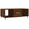 Elegant Brown Oak Coffee Table - 102x50x40 cm