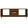 Elegant Brown Oak Coffee Table - 102x50x40 cm