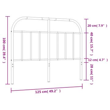 Stylish White Metal Headboard 120 cm | Hipomarket