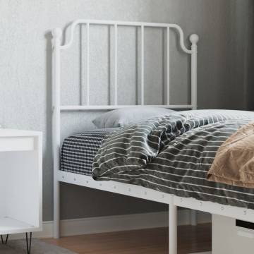 Stylish White Metal Headboard - 80 cm | HipoMarket