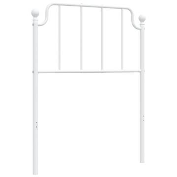 Stylish White Metal Headboard - 80 cm | HipoMarket