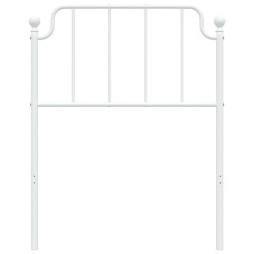 Stylish White Metal Headboard - 80 cm | HipoMarket