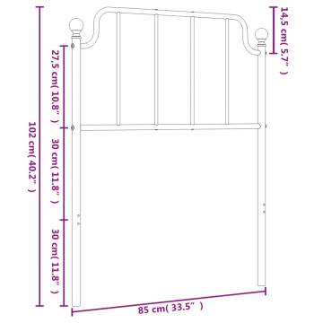 Stylish White Metal Headboard - 80 cm | HipoMarket