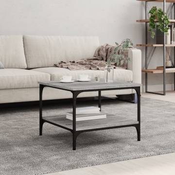 Stylish Grey Sonoma Coffee Table | Engineered Wood 55x55x40 cm