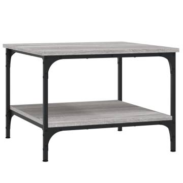 Stylish Grey Sonoma Coffee Table | Engineered Wood 55x55x40 cm