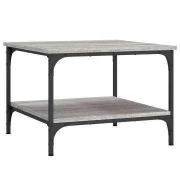 Stylish Grey Sonoma Coffee Table | Engineered Wood 55x55x40 cm