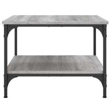 Stylish Grey Sonoma Coffee Table | Engineered Wood 55x55x40 cm