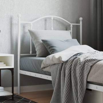 Stylish White Metal Headboard - 90 cm | HipoMarket