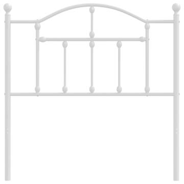 Stylish White Metal Headboard - 90 cm | HipoMarket