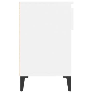 Elegant White Shoe Cabinet - 102x36x60 cm Engineered Wood