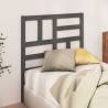 Bed Headboard Grey 106x4x104 cm Solid Wood Pine Colour grey Size 106 x 104 cm Quantity in Package 1 