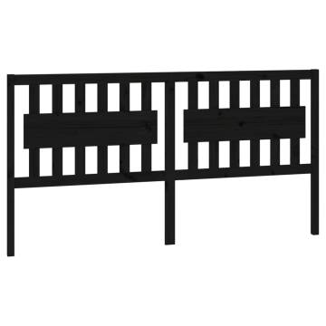 Black Pine Bed Headboard – Stylish & Rustic Design