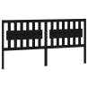 Black Pine Bed Headboard – Stylish & Rustic Design