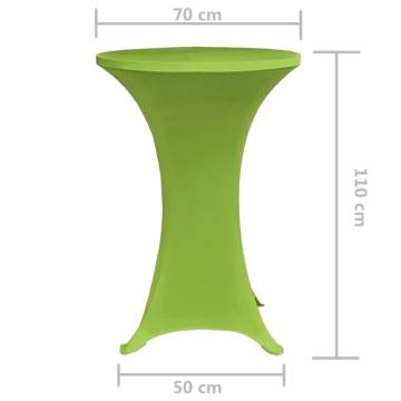 Stretch Table Cover 70 cm Green - Set of 2 | HipoMarket