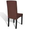 Stretchable Brown Chair Covers - 4 Pack for All Occasions