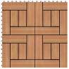 22 pcs Decking Tiles 30x30 cm 2 sqm WPC Teak Colour Colour teak colour Pattern pattern 2 Number of 22 