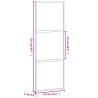 Sliding Door Black 76x205 cm - Tempered Glass & Aluminium