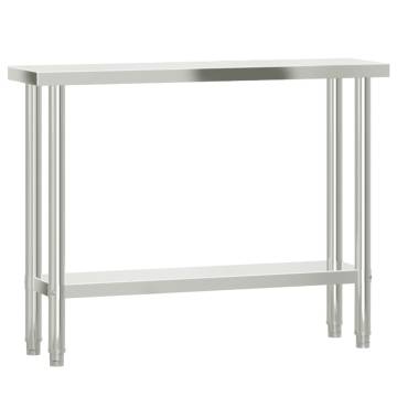 Stainless Steel Kitchen Work Table - 110x30x85 cm