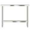 Stainless Steel Kitchen Work Table - 110x30x85 cm