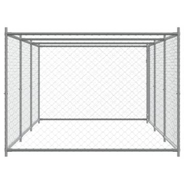 Dog Cage with Door Grey 6x2x1.5m - Durable Galvanised Steel