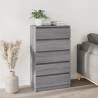 Drawer Cabinet Grey Sonoma 60x36x103 cm Engineered Wood Colour grey sonoma Quantity in Package 1 