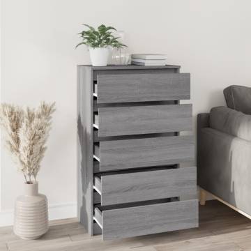 Drawer Cabinet Grey Sonoma - 60x36x103 cm | Hipomarket