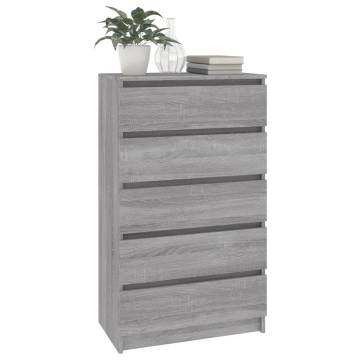 Drawer Cabinet Grey Sonoma - 60x36x103 cm | Hipomarket