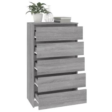 Drawer Cabinet Grey Sonoma - 60x36x103 cm | Hipomarket