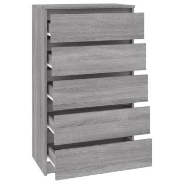 Drawer Cabinet Grey Sonoma - 60x36x103 cm | Hipomarket