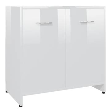 High Gloss White Bathroom Cabinet - Stylish Storage Solution