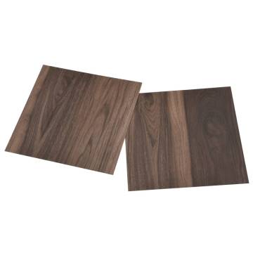 Self-Adhesive Dark Brown PVC Flooring Planks - 55 pcs | Hipomarket